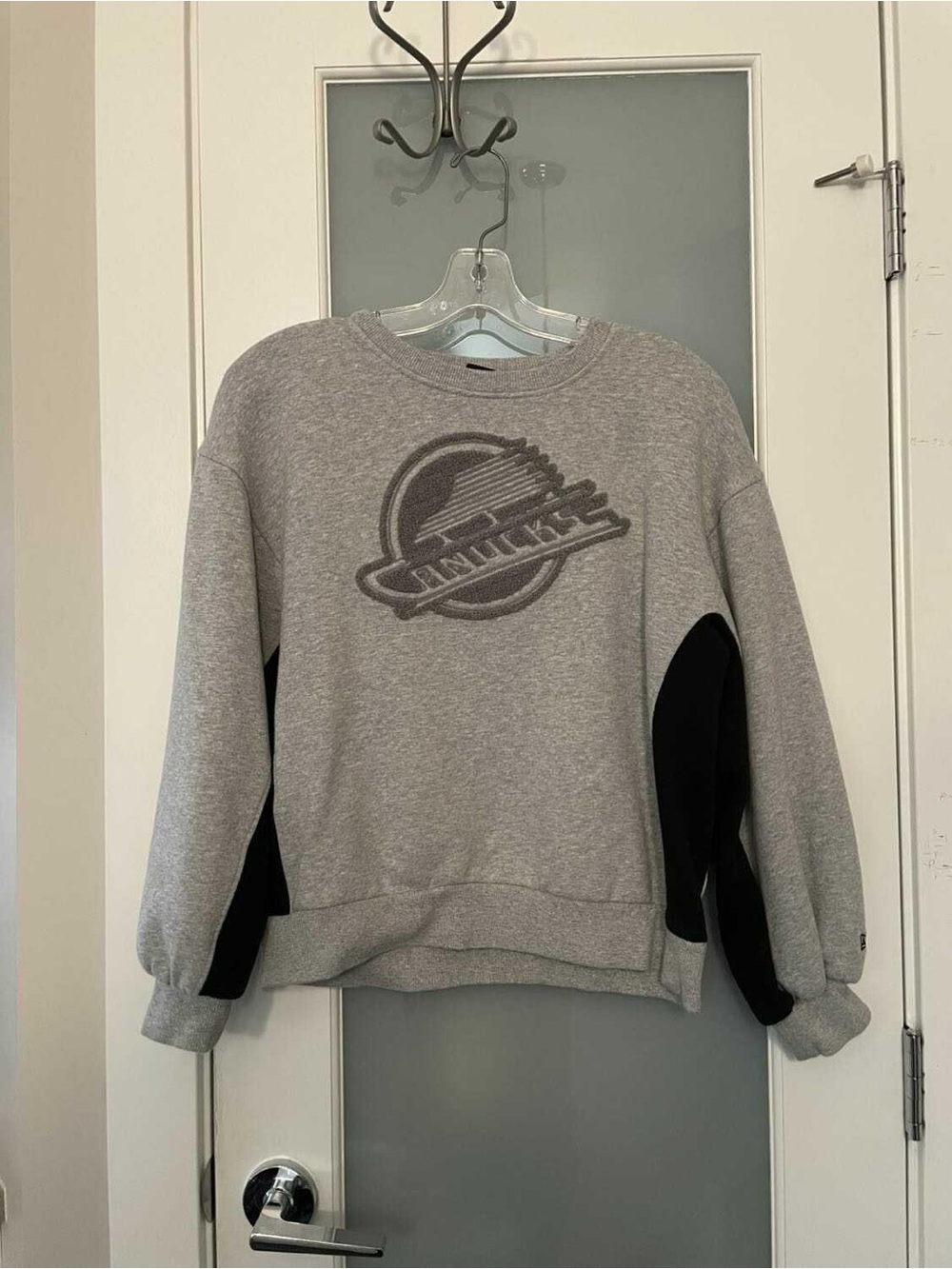 New Era Gray Sweatshirt with Black Trim